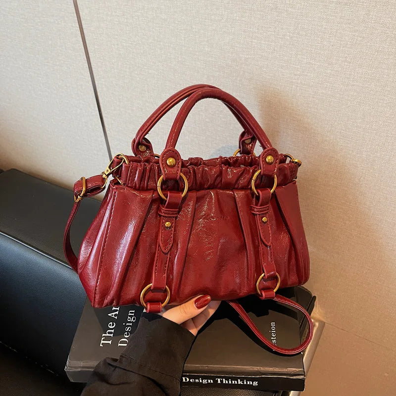Advanced Retro Handbag Versatile Crossbody Bag Fashionable Hand-held Small Handbag