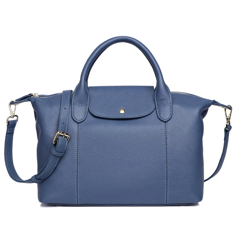 Fashion Women's Boston Bag High Quality Genuine Leather Shoulder Bag Large Capacity