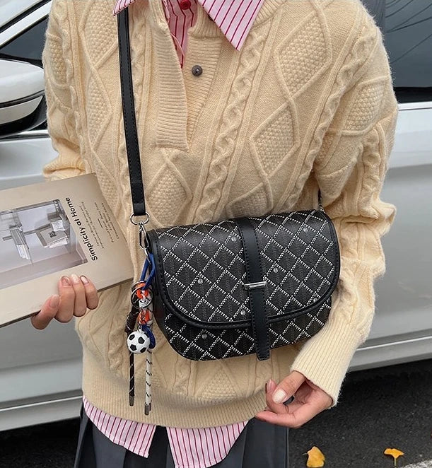 Trendy Luxury Vintage Leather Handbag High-End Crossbody Bag