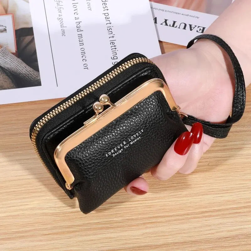 Fashion Wrist Strap Wallet Large Capacity Coin Clip Bag