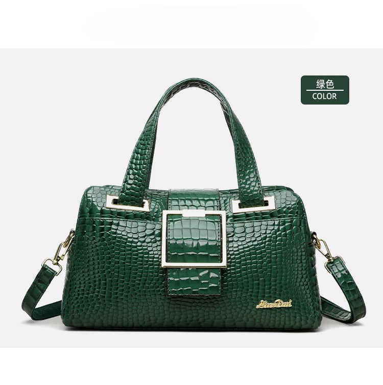 Creative Design PU Luxury Crocodile Patterned Handbag