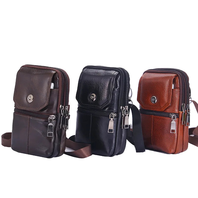High Quality Men Genuine Leather Single Shoulder Bag