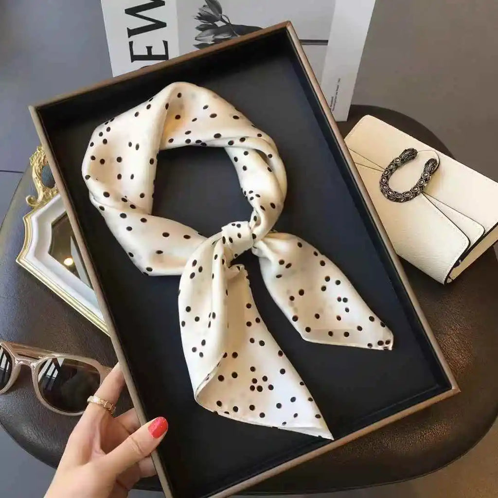 Women's 100% Mulberry Silk Scarf Elegant Luxury Neckerchief