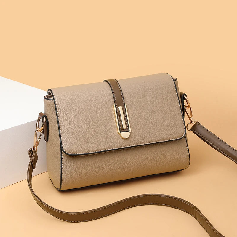 Flap Sling Shoulder Bags for Women Vintage Splicing Crossbody Messenger Bag Purse