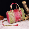 Top-Handle Crocodile Bag Crossbody Leather Tote Large Capacity