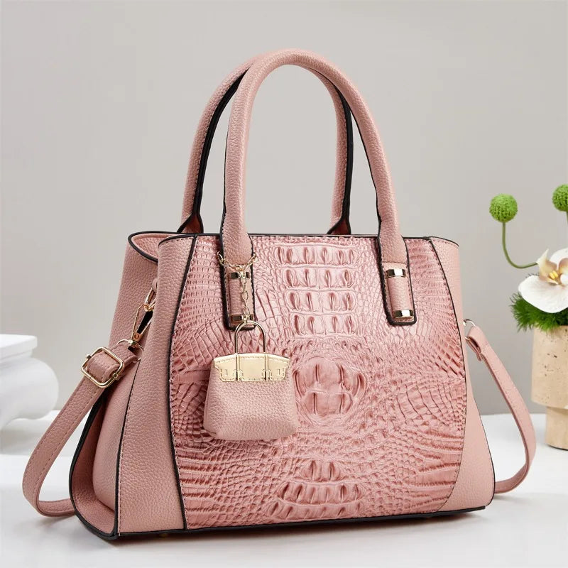 Fashionable Crocodile Pattern Women's Crossbody Bag
