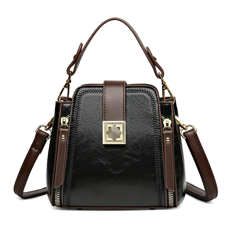 High-end Leather Tote Large Capacity Women Bags Luxury Design Shoulder Bag
