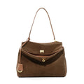 Suede Genuine Leather Shoulder Handbag Luxury Design