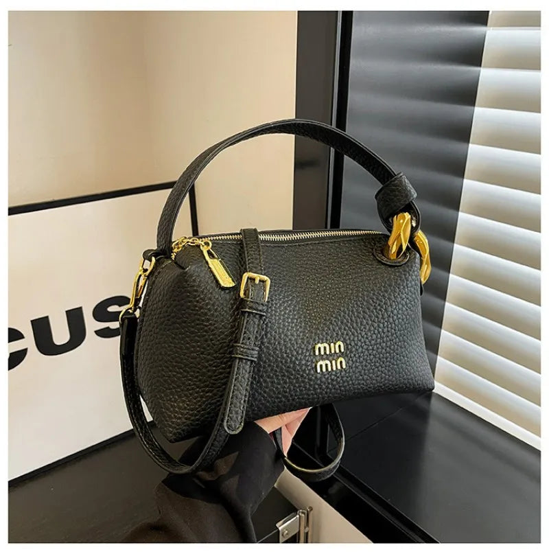Luxury soft leather handbag for women simple and elegant stylish purse