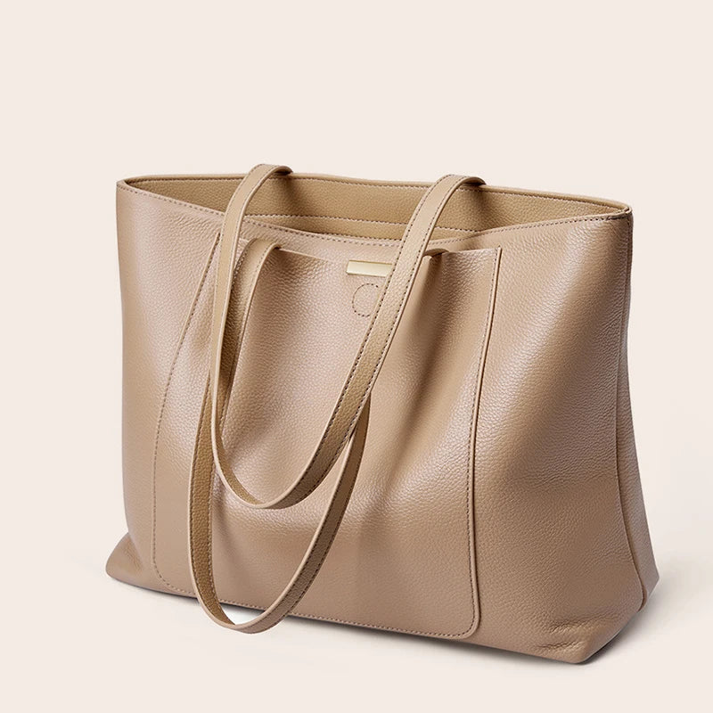 Genuine Leather Large Capacity Simple Fashion Shoulder Bag