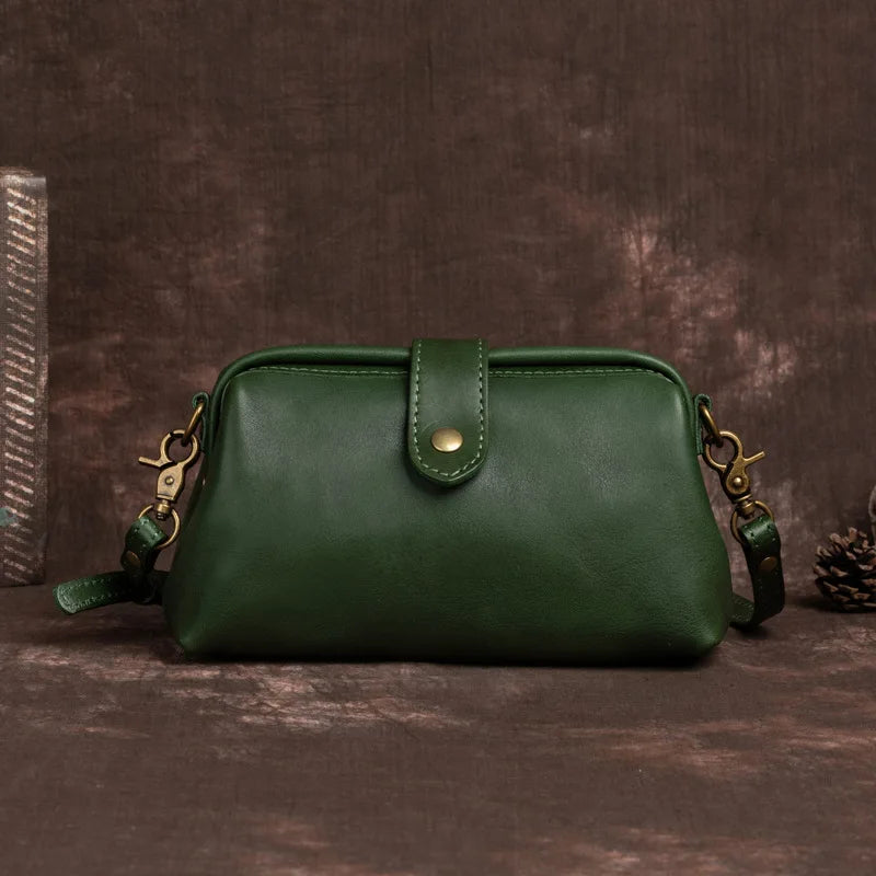 Leather Crossbody Bag Retro Messenger Bag Leather Phone Sling Bag Ladies Clutch