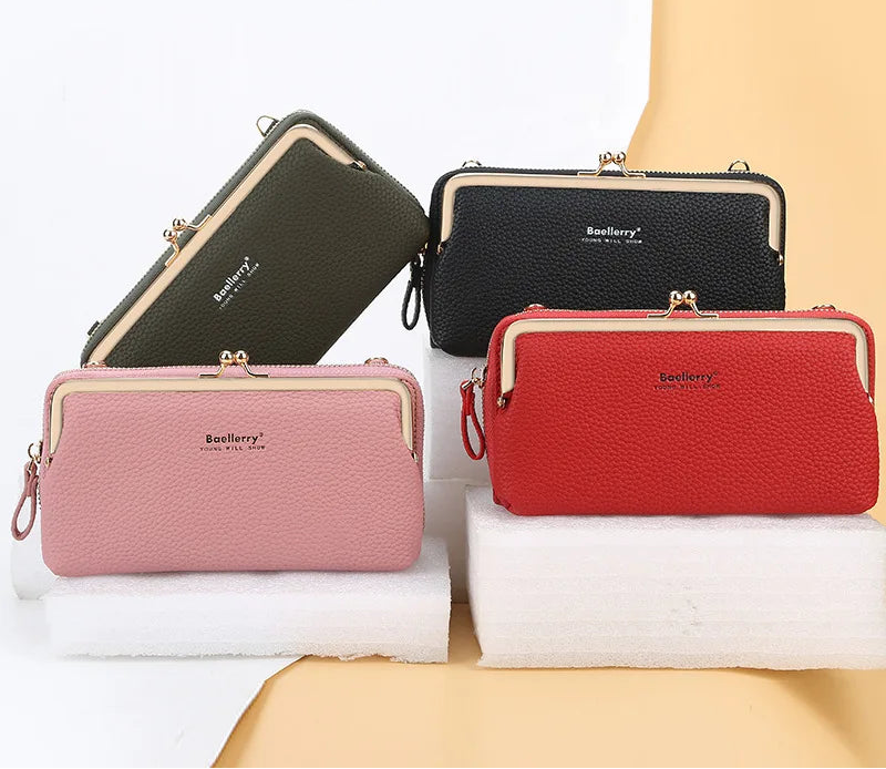Multifunctional Crossbody Wallet Horizontal Zipper Organizer