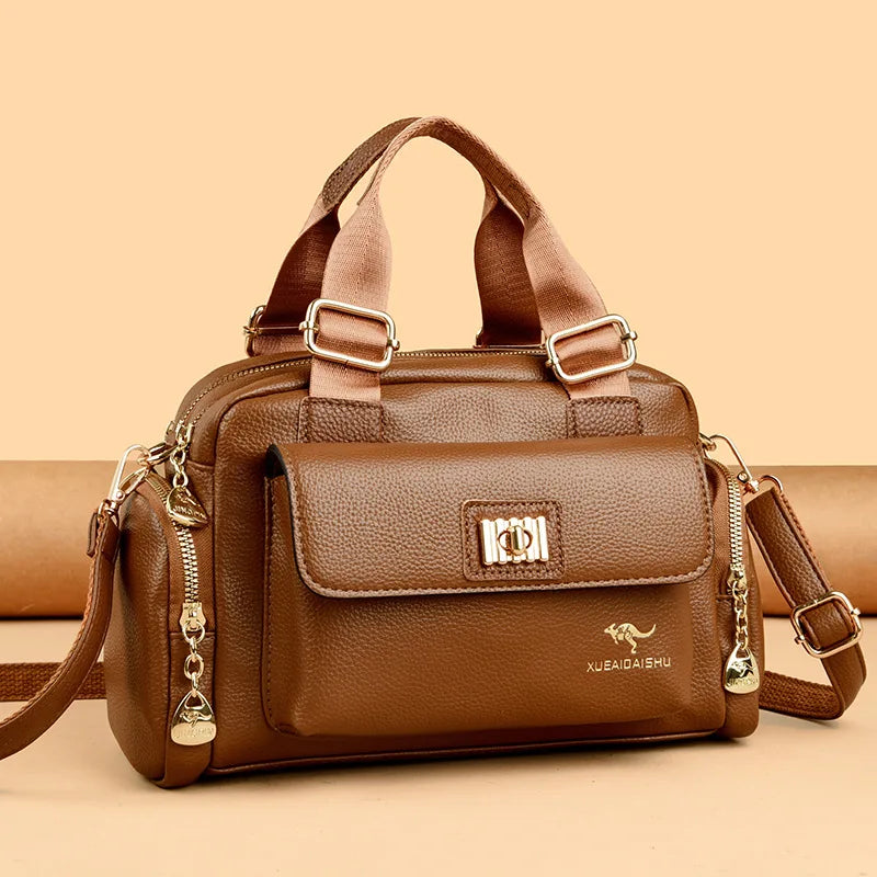 Luxury Design Handbag Fashion High Quality Shoulder Bag Large Capacity Soft Leather