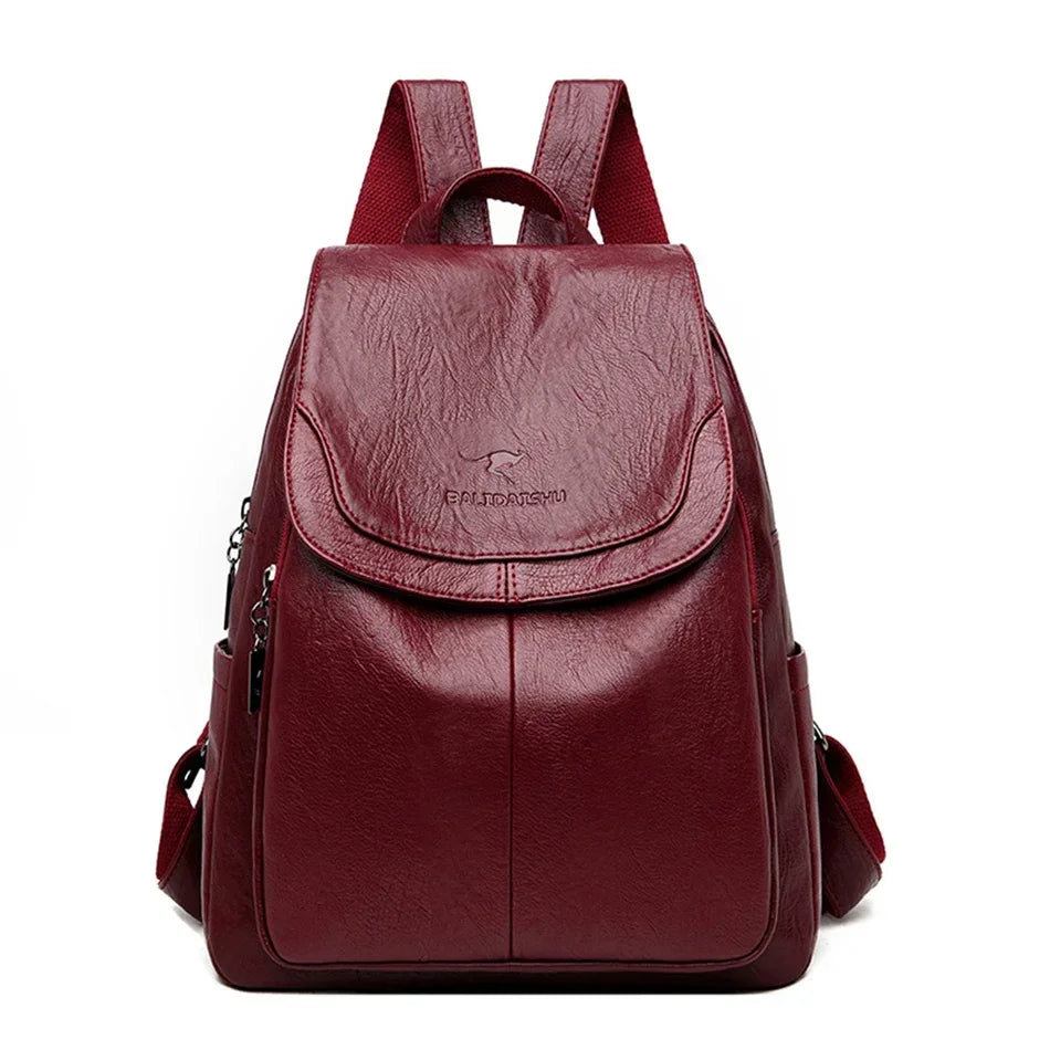 Soft Leather Backpack Fashion Female Shoulder Bag