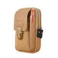 Casual Zipper Men Waist Bag Small Solid Color Card Holder