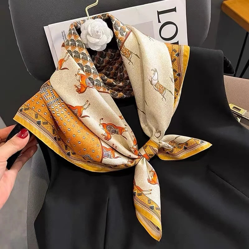 Women's 100% Mulberry Silk Scarf For Hair Headscarf