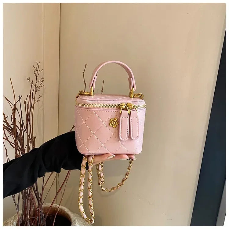 Mini Square Chains Handbag Thread Crossbody Bags Designer Box Bag with Short Handle