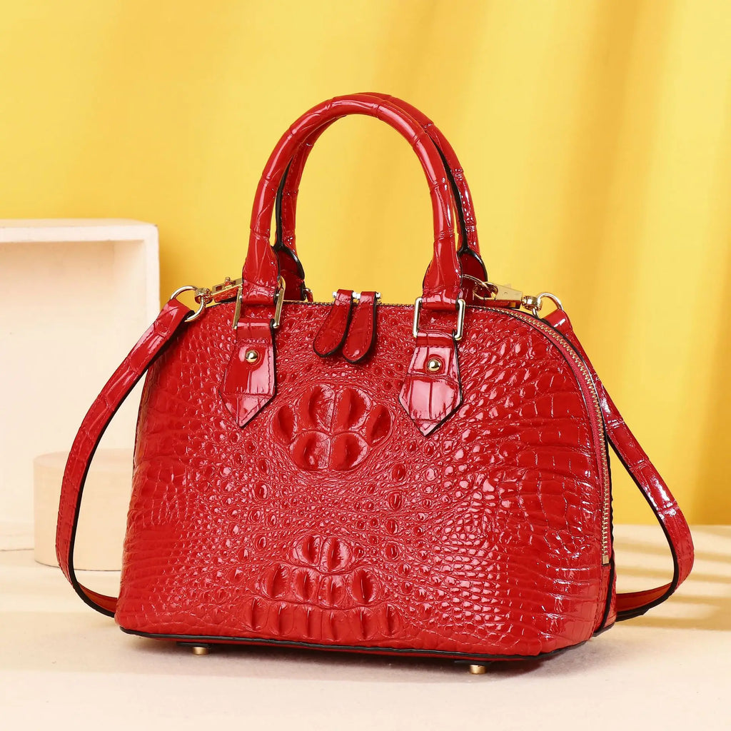 Luxury Handbag Genuine Leather Crocodile Pattern High Quality