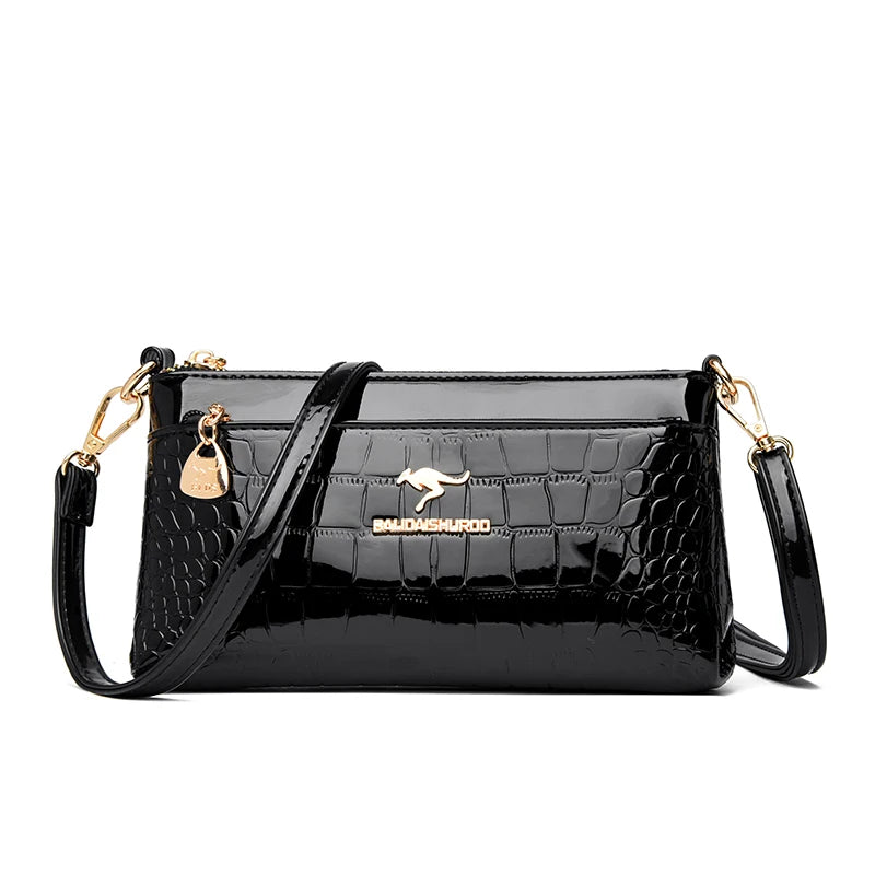 Luxury Oil Wax Leather Crossbody Bag Small Phone Purse Fashion Shoulder Handbag