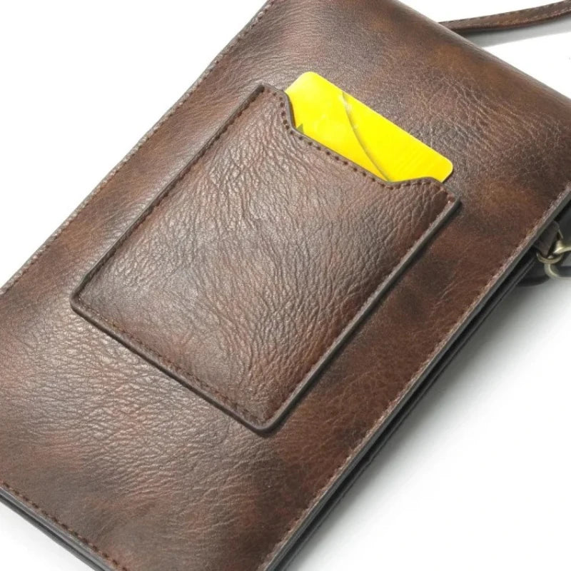 Universal Leather Case for iPhone Samsung Huawei Xiaomi Phone Pouch