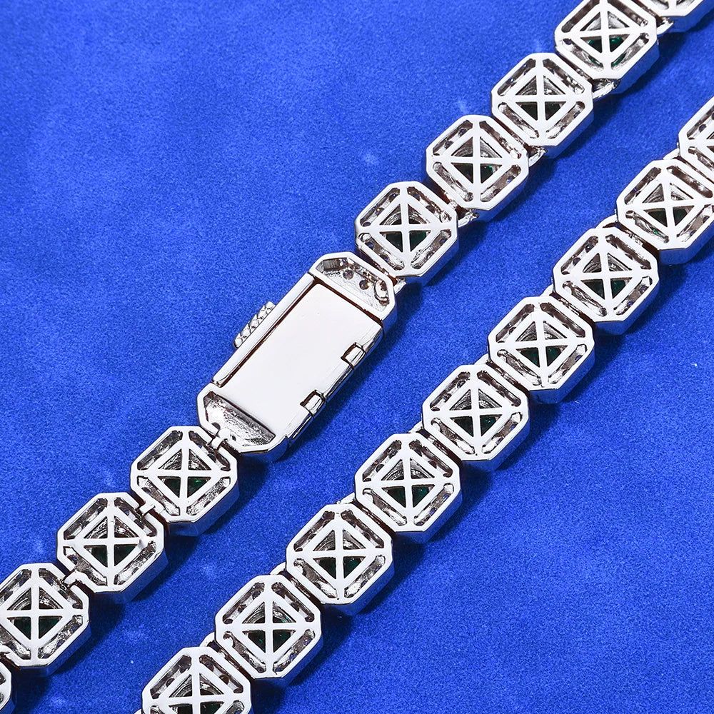 Emerald Crystal CZ Tennis Bracelets Geometric Vintage Style