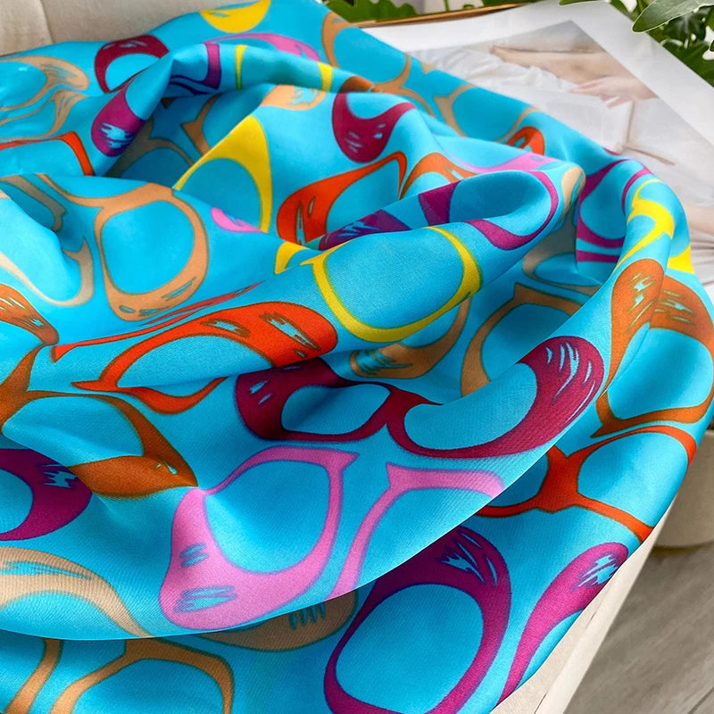 Luxury Summer Women 180X90CM Quality Soft Silk Scarves