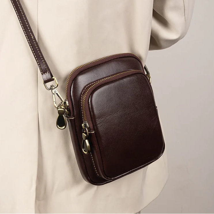 Genuine Leather Handbag Trendy Small Bag Vegetable Tanned Cowhide Bag