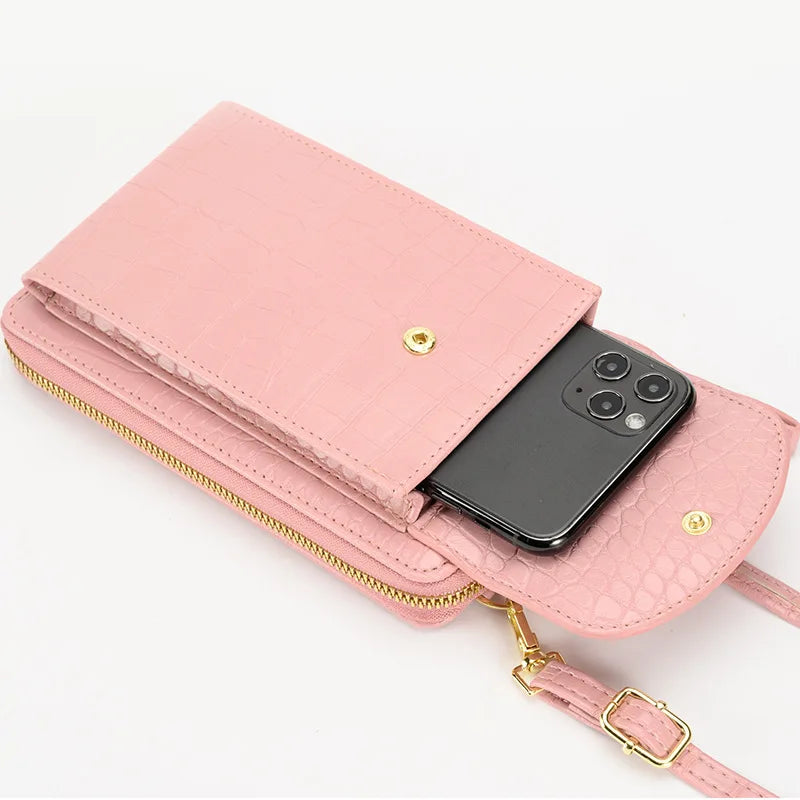 Crossbody Cellphone Purse Phone Bags Ladies Mobile Shoulder Wallet PU Leather