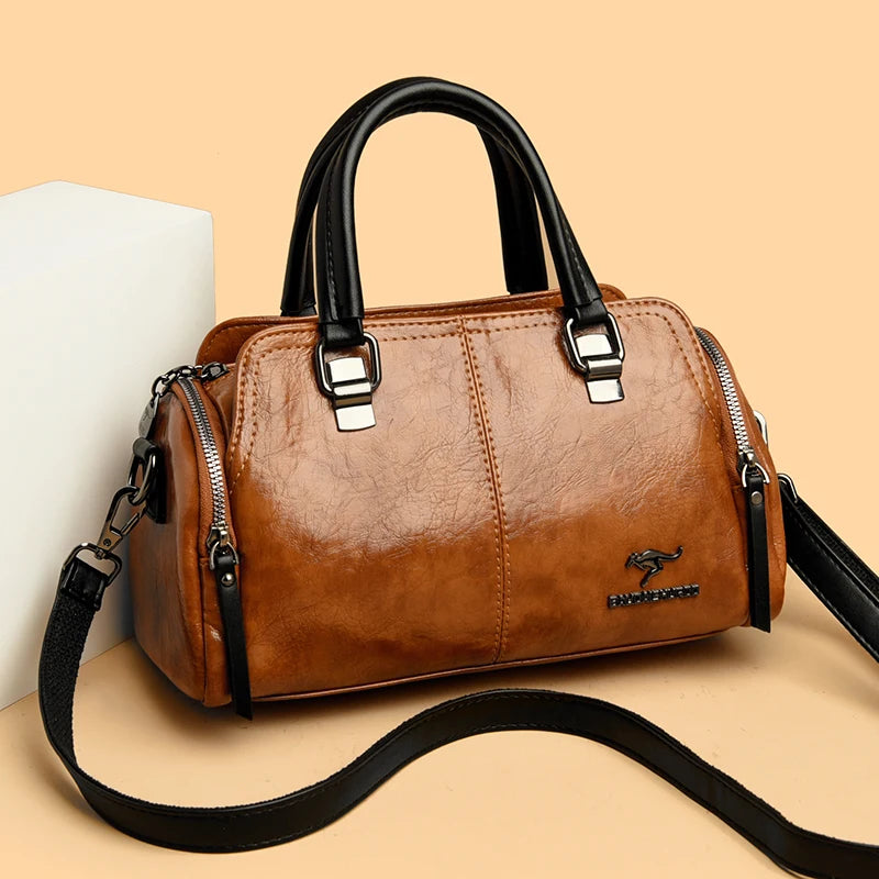 High Quality Leather Handbags Crossbody Shoulder Bags Casual Large Capacity Tote