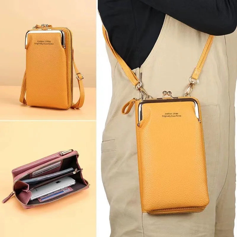 Fashion Small Crossbody Phone Pouch Bags Mini Leather Wallet