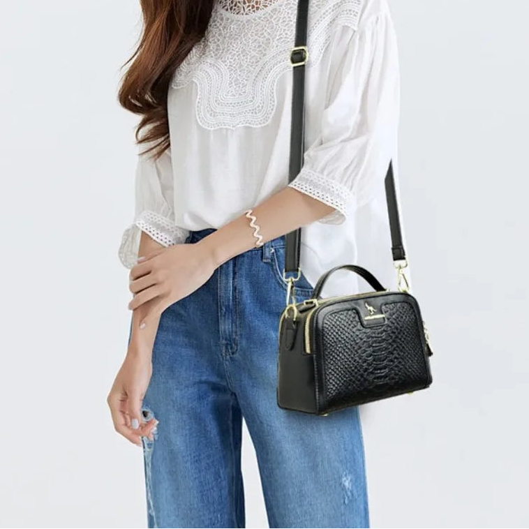 Top Quality Crocodile Pu Leather Crossbody Bags for Women Luxury Design Tote Bag