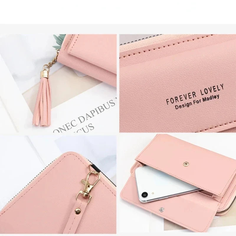 Fashion Phone Pouch Mini Messenger Bag Clutch Wallet Soft Leather Crossbody Bag