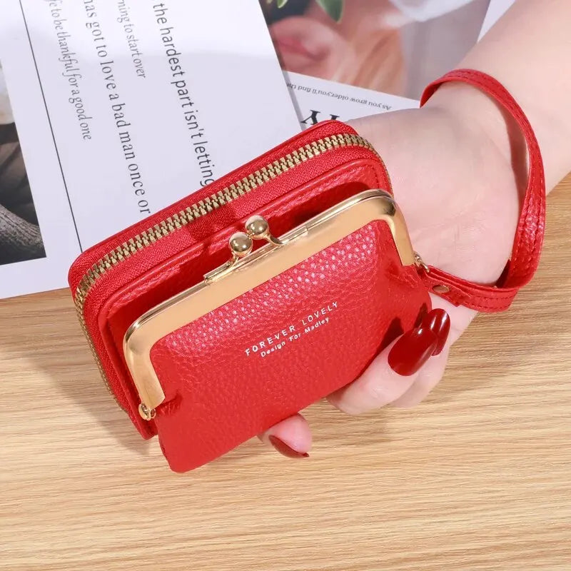 Fashion Wrist Strap Wallet Large Capacity Coin Clip Bag