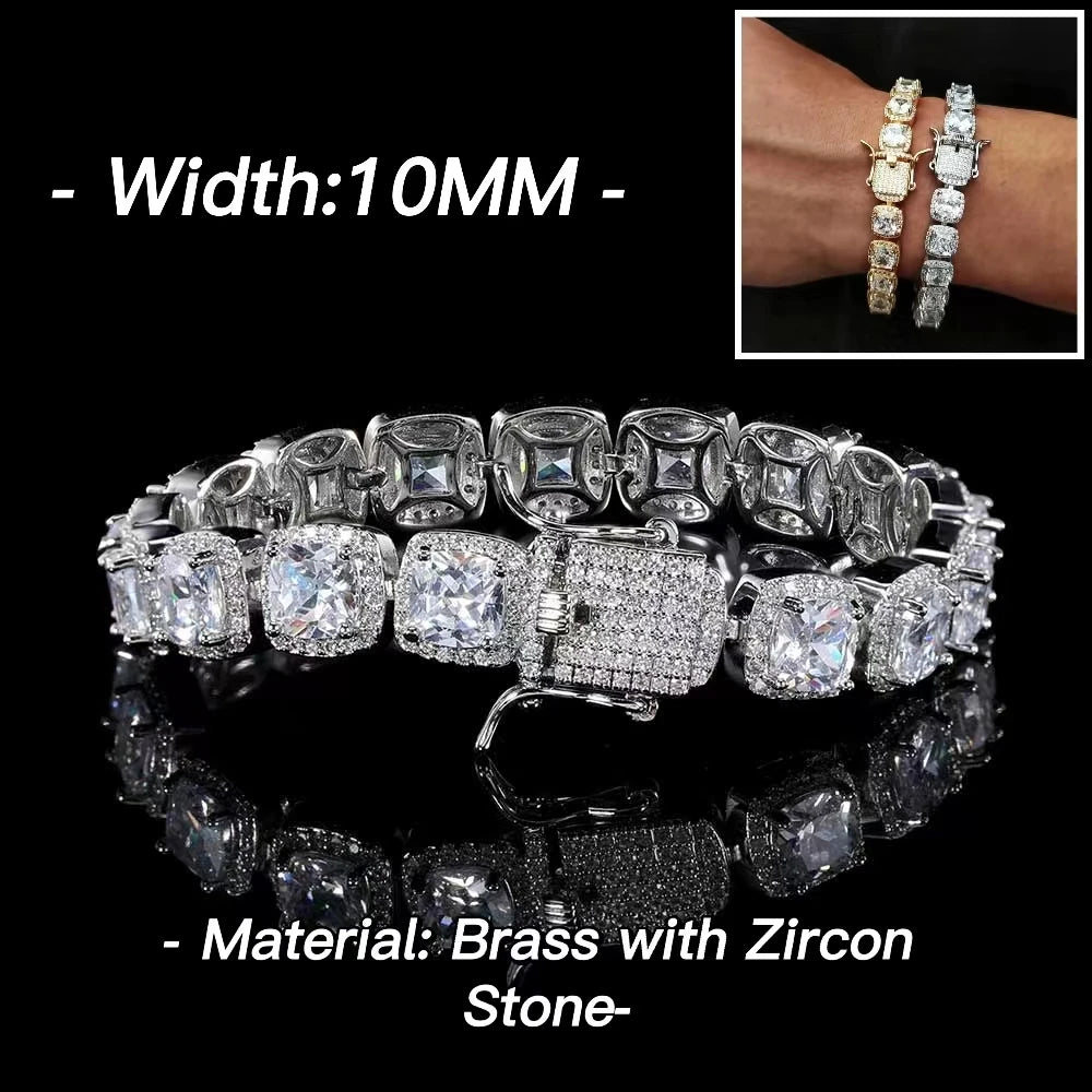 Luxury Bubble Clustered Hip Hop Iced Out Tennis Bracelet