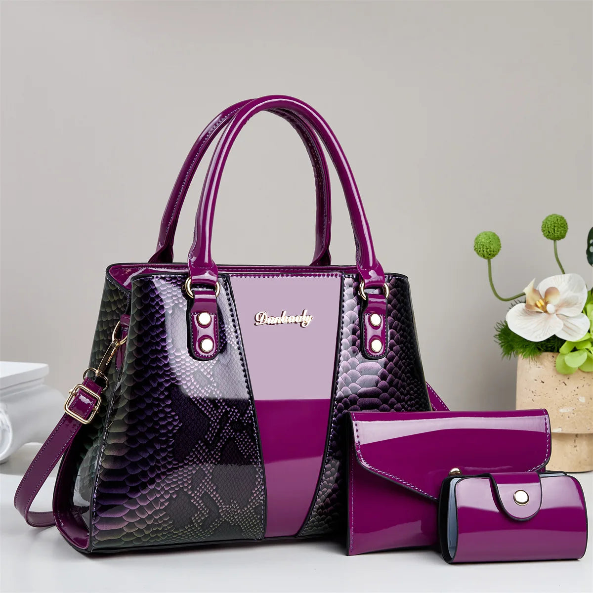 3Piece Set Women's Bag Trendy Fashion Niche