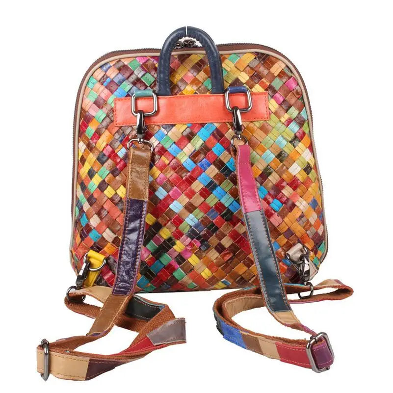 Backpack Crossbody Shoulder Bag Genuine Leather Rucksack