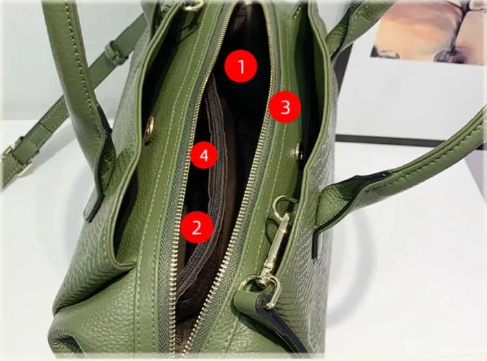 Luxury Fashion Leather Women Bag Crocodile Pattern Handbag
