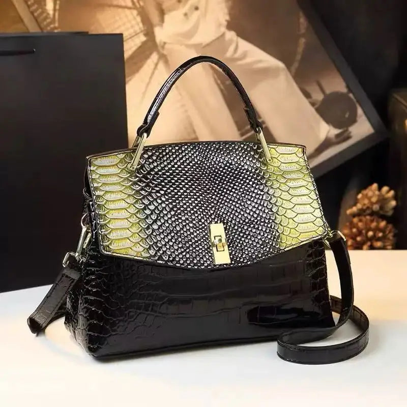 Luxury Crocodile Print High Quality Leather Handbags