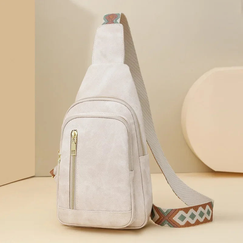 Women Bag Fashion Sling Bag High Quality PU Leather Pack Crossbody Chest Bag