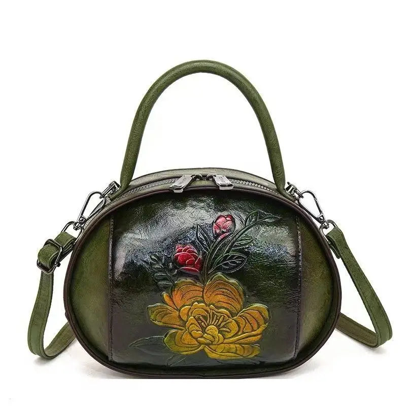 Stylish Bag Retro Coin Purse Women's Bags Multi-layered Oval Fashionable Bag