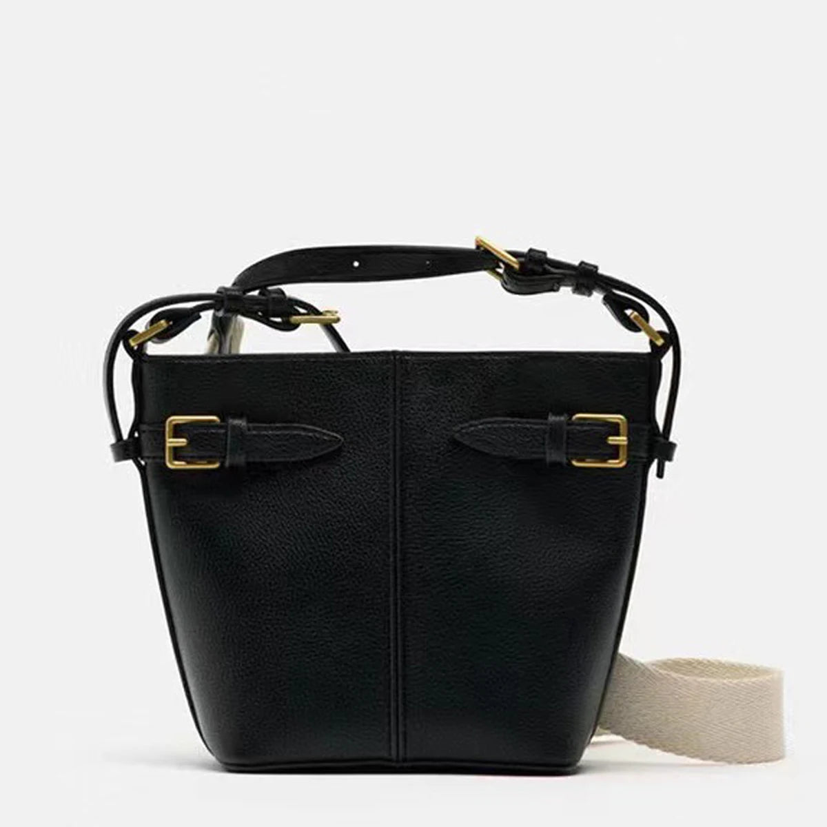 Fashion needle buckle bag webbing single shoulder crossbody bucket bag