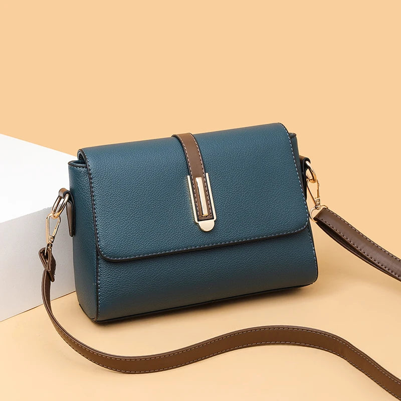 Flap Sling Shoulder Bags for Women Vintage Splicing Crossbody Messenger Bag Purse