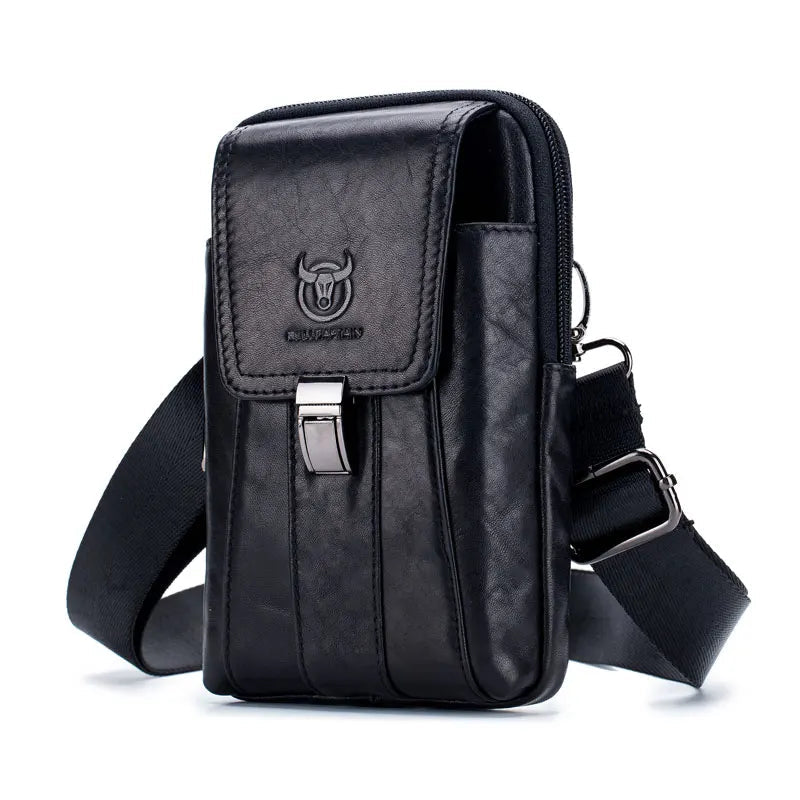 Genuine Leather Vintage Waist Packs Men Travel Pack