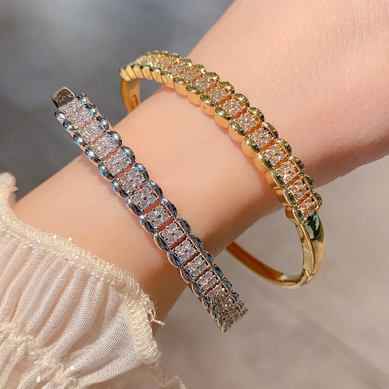 Fashion Zircon Luxury Adjustable Full Bangle Fashion Women's Bracelet Jewelry