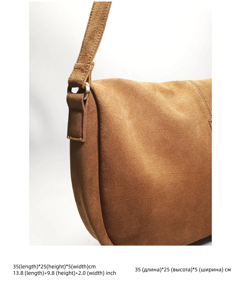 Fashionable Genuine Leather Slouchy Shoulder Bag