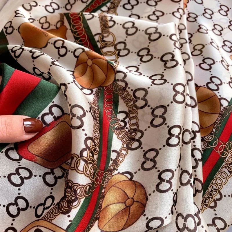 90×180cm Summer New Fashion Simulation Silk Scarf Versatile Thin Mulberry Silk