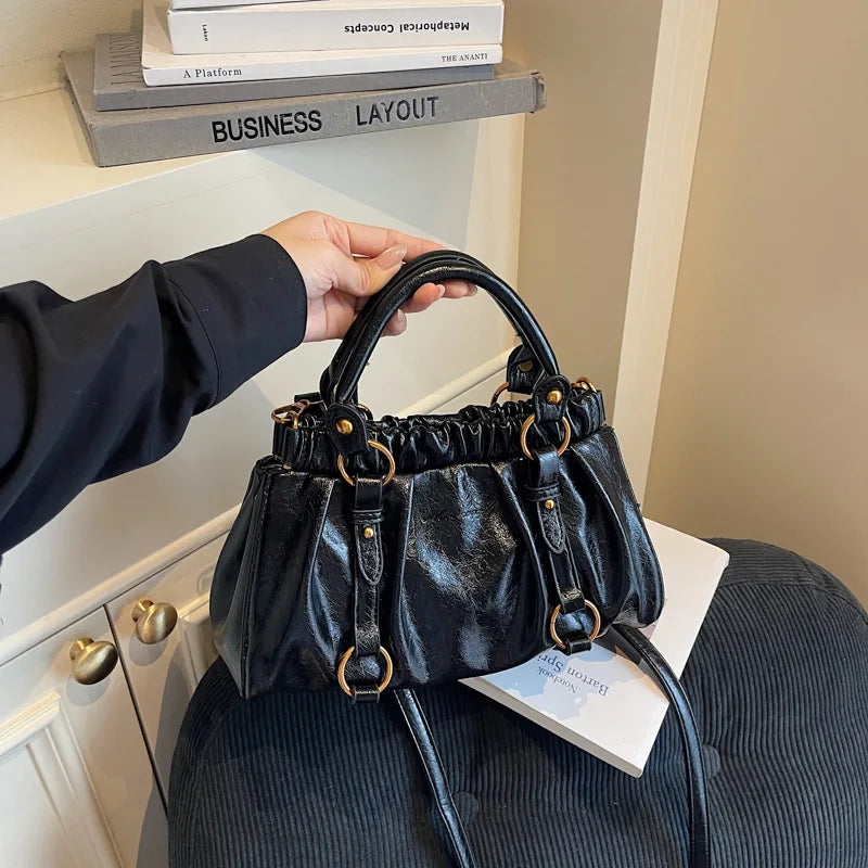 Advanced Retro Handbag Versatile Crossbody Bag Fashionable Hand-held Small Handbag