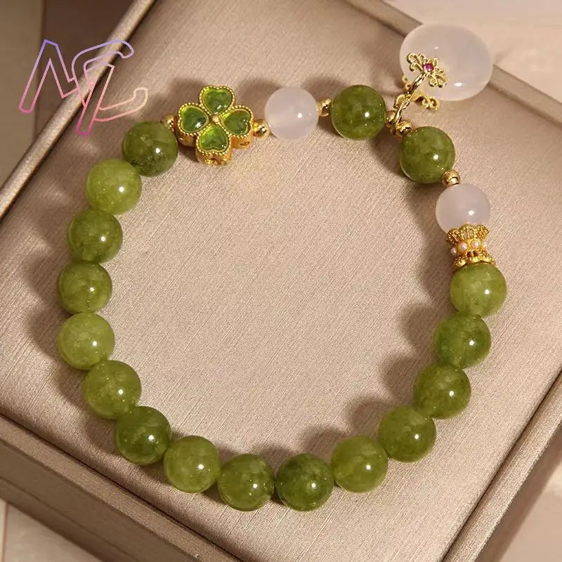 Real Jade Beads Bracelets Jewelry Bangle