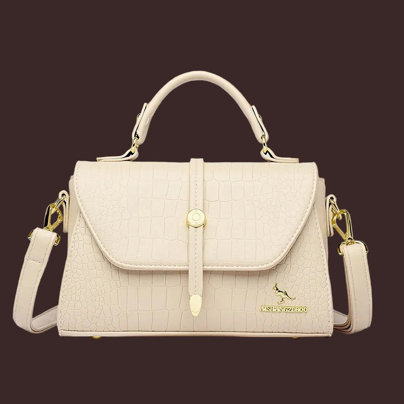 Crocodile Pattern Leather Crossbody Bag Shoulder Messenger Sac