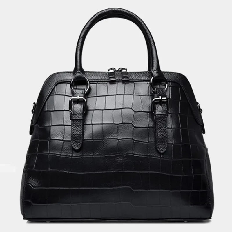 Genuine Leather Handbag Women Messenger Tote Shoulder Bag